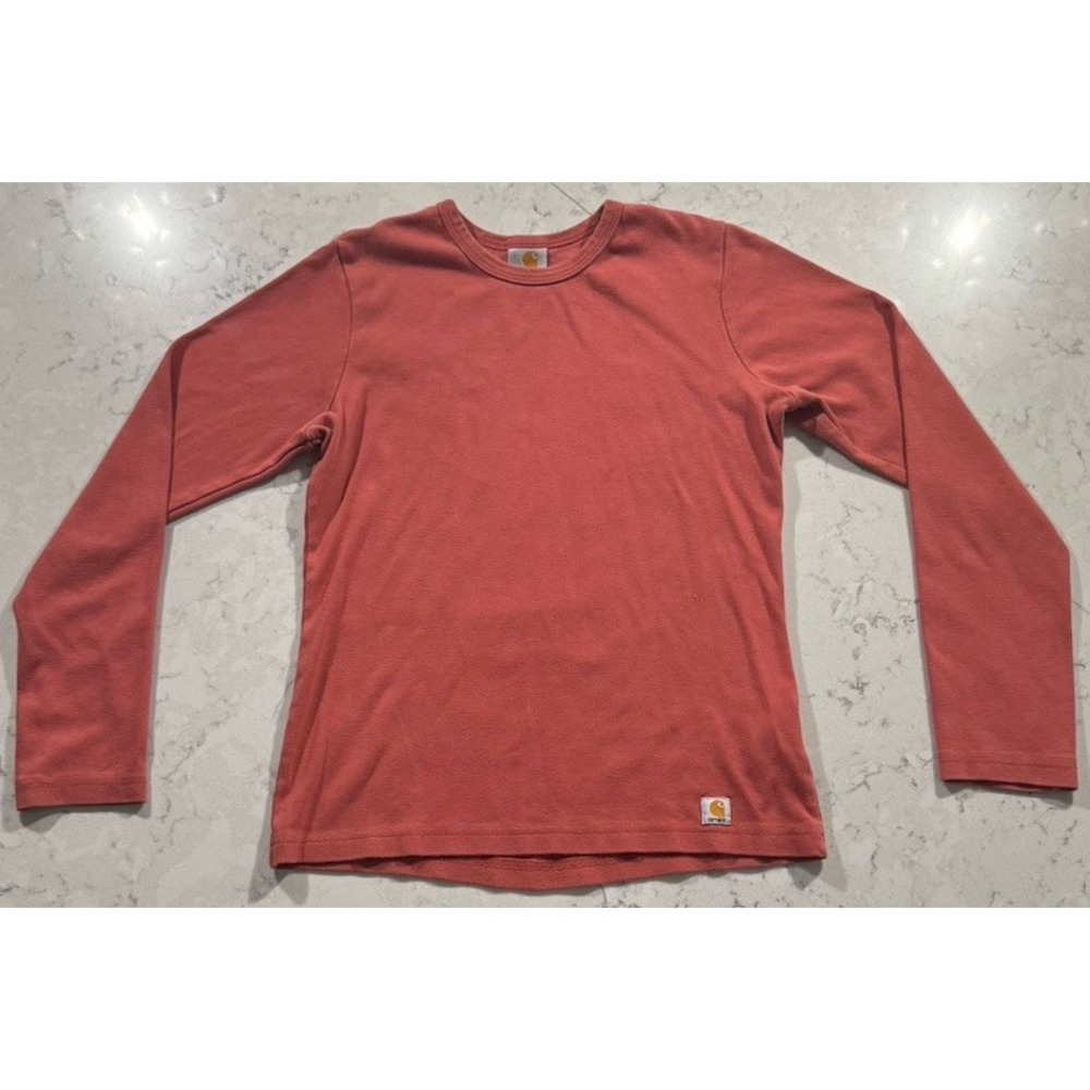 VTG Carhartt WK003 Heavyweight Long Sleeve T-Shirt Womens Medium Vintage Rose
